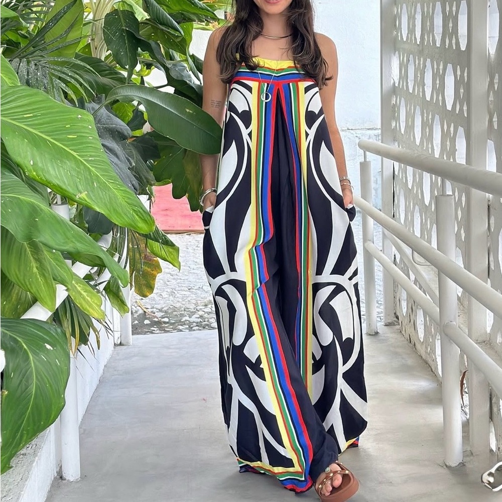 FARM Rio Multicolor Toucan Jumpsuit Size S - Picture 4 of 12